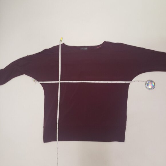 The Limited Slit Sleeve Blouse Women's Size Medium Wine Tasting Burgundy Red Top - Picture 4 of 16